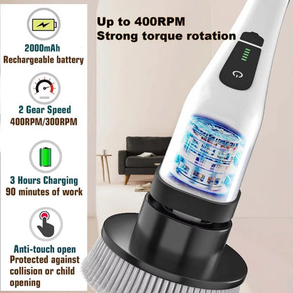 HookUpCo. Cordless Electric Spin Scrubber Tool