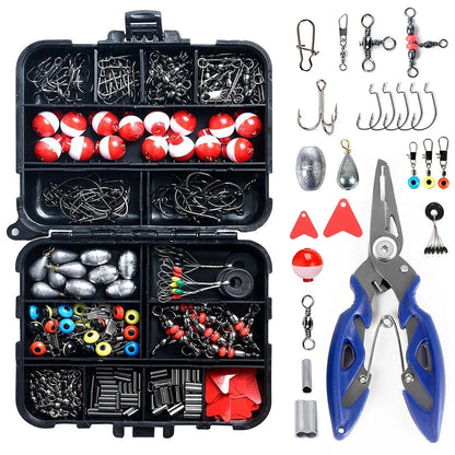 263pcs Fishing Accessory Set with Tackle Box and Tools