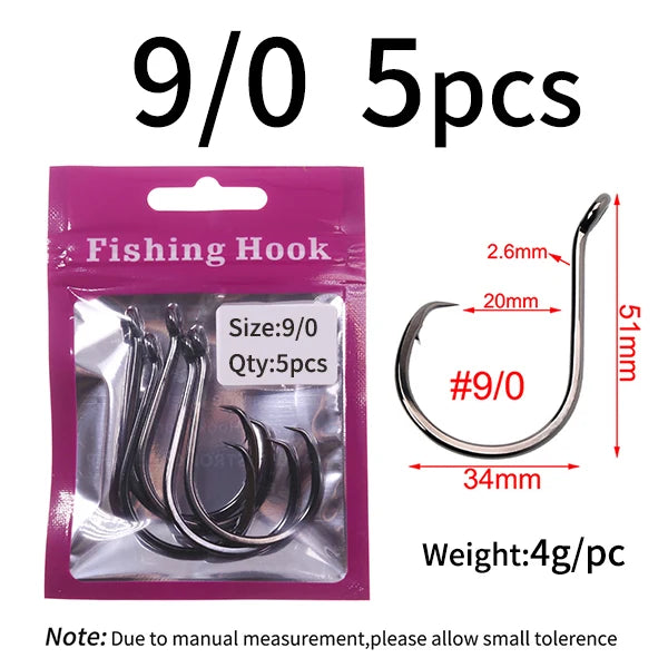 HookUpCo. Heavy-Duty Black Nickel Fishing Hooks - HookUpCo.