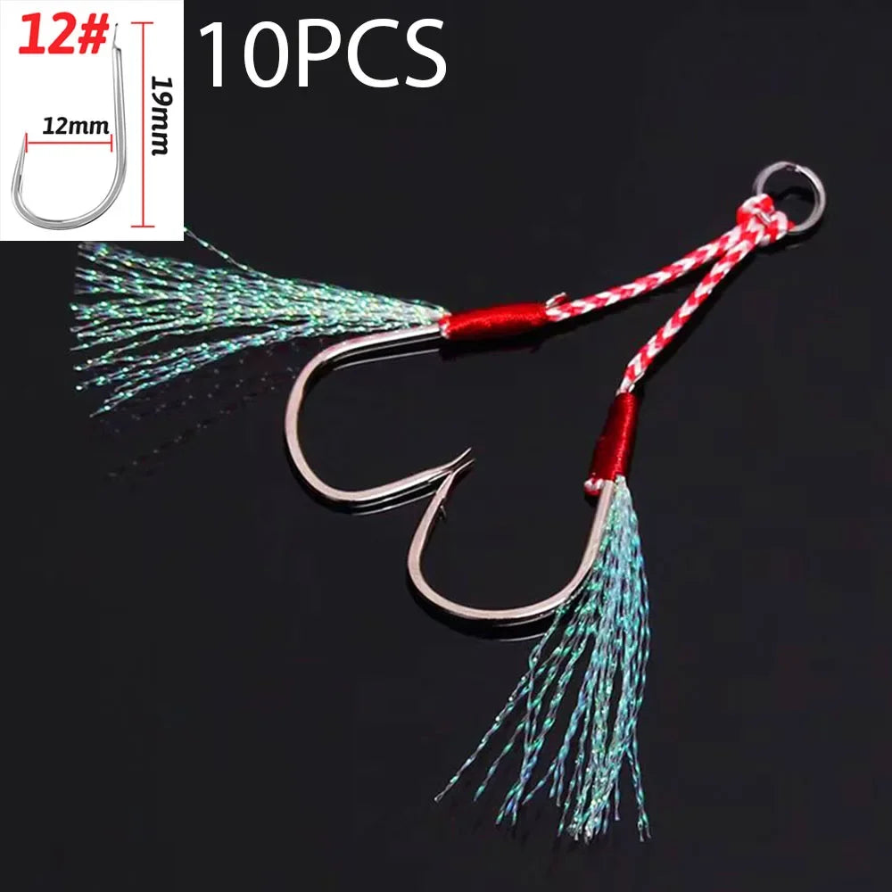 HookUpCo. 10PCS High Carbon Steel Fishing Hooks - HookUpCo.