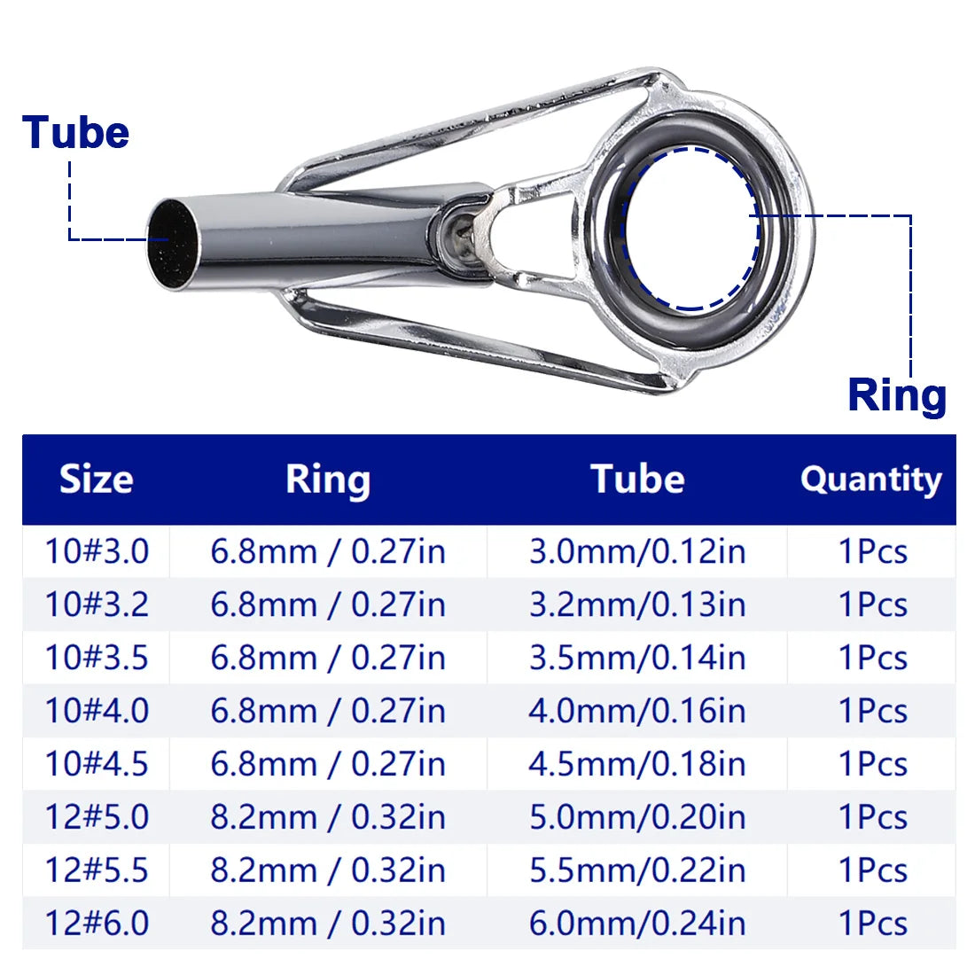Stainless Steel Fishing Rod Tip Repair Kit - HookUpCo.