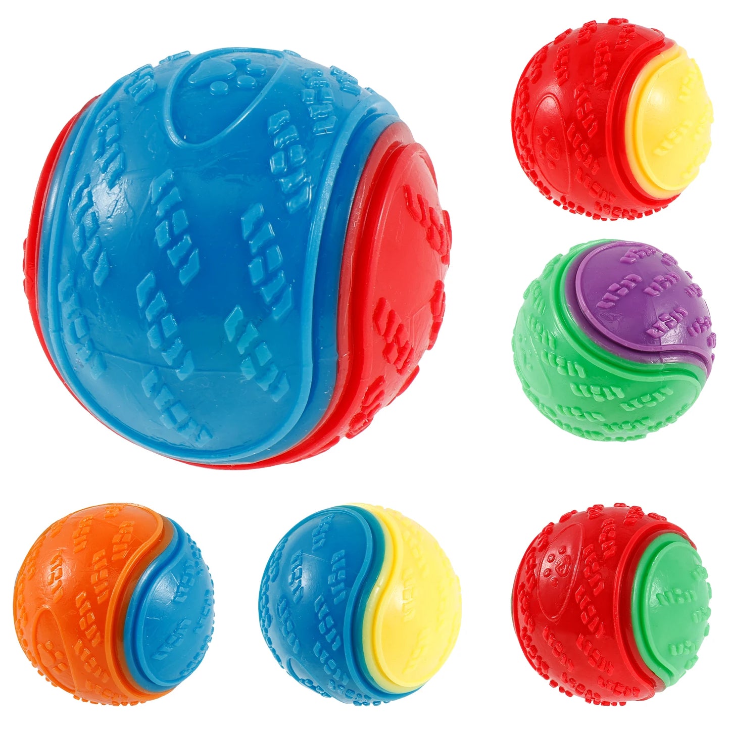 HookUpCo. 6-Pack Squeaky Dog Chew Balls