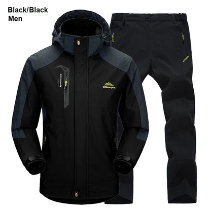 Men's Waterproof Hiking Jacket and Pants Set -HookUpCo.