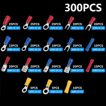HookUpCo. 480PCS Insulated Wire Connector Kit with Terminals