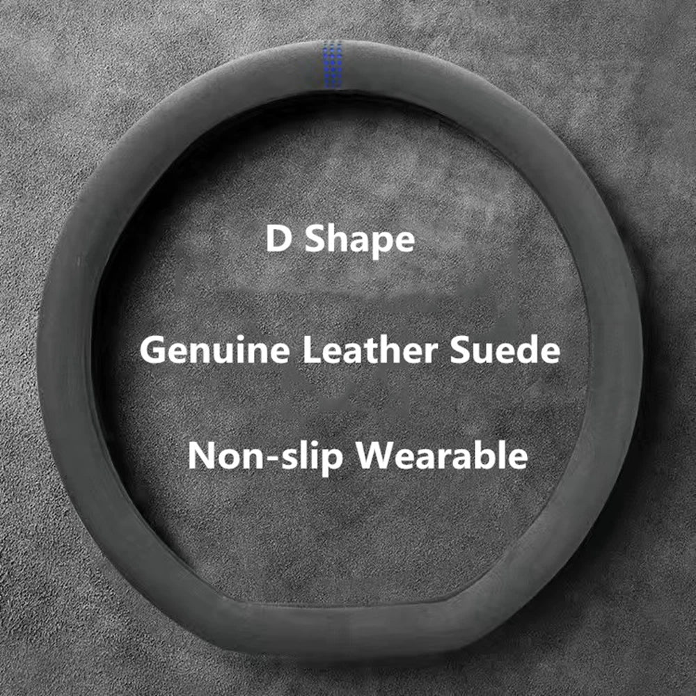 HookUpCo. Breathable Cowhide Suede Steering Cover - HookUpCo.