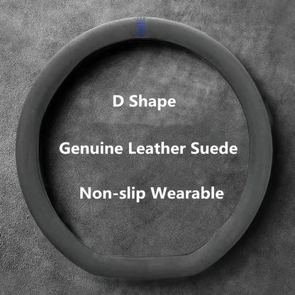 HookUpCo. Breathable Cowhide Suede Steering Cover - HookUpCo.