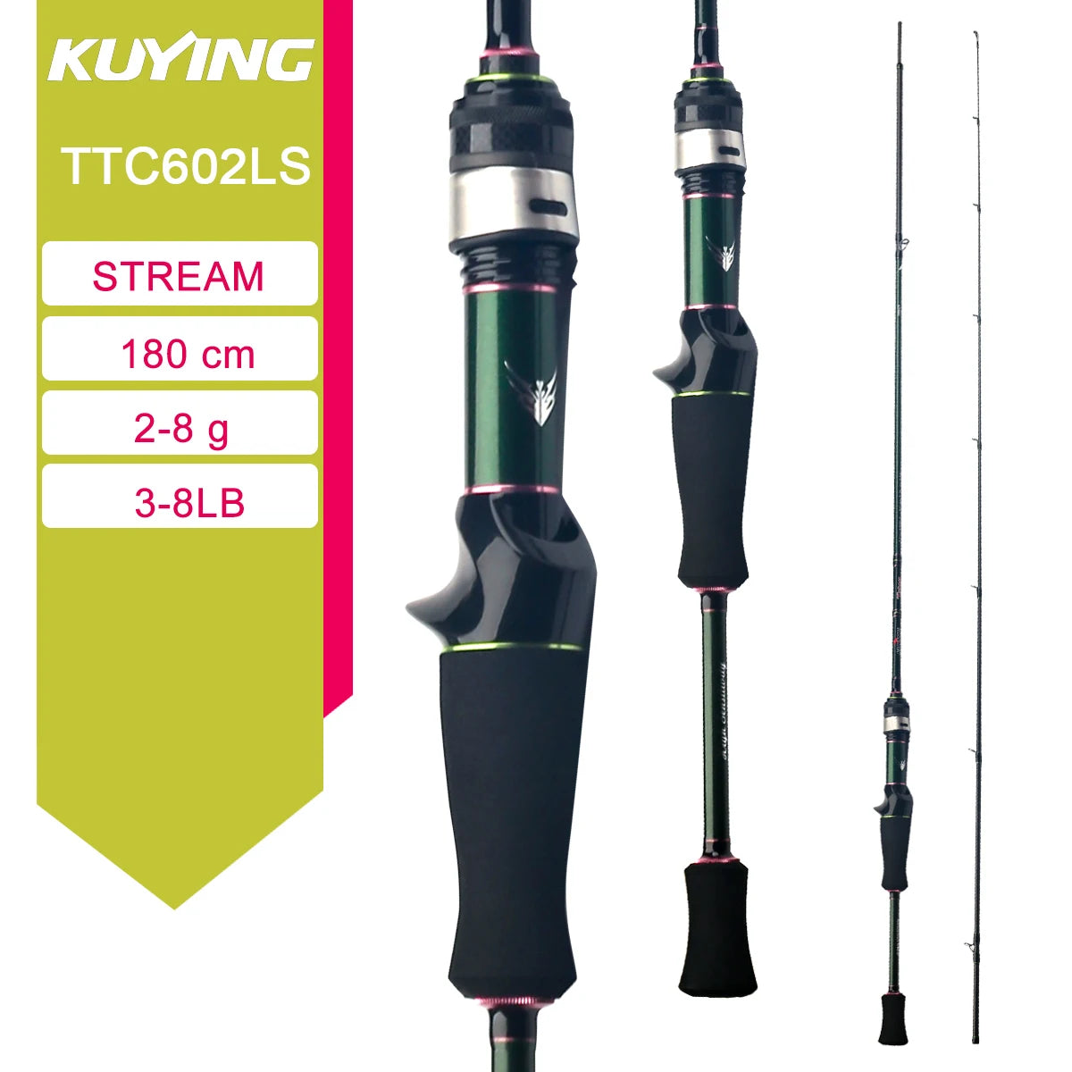 HookUpCo. Carbon Fishing Rod for Rivers and Streams - HookUpCo.