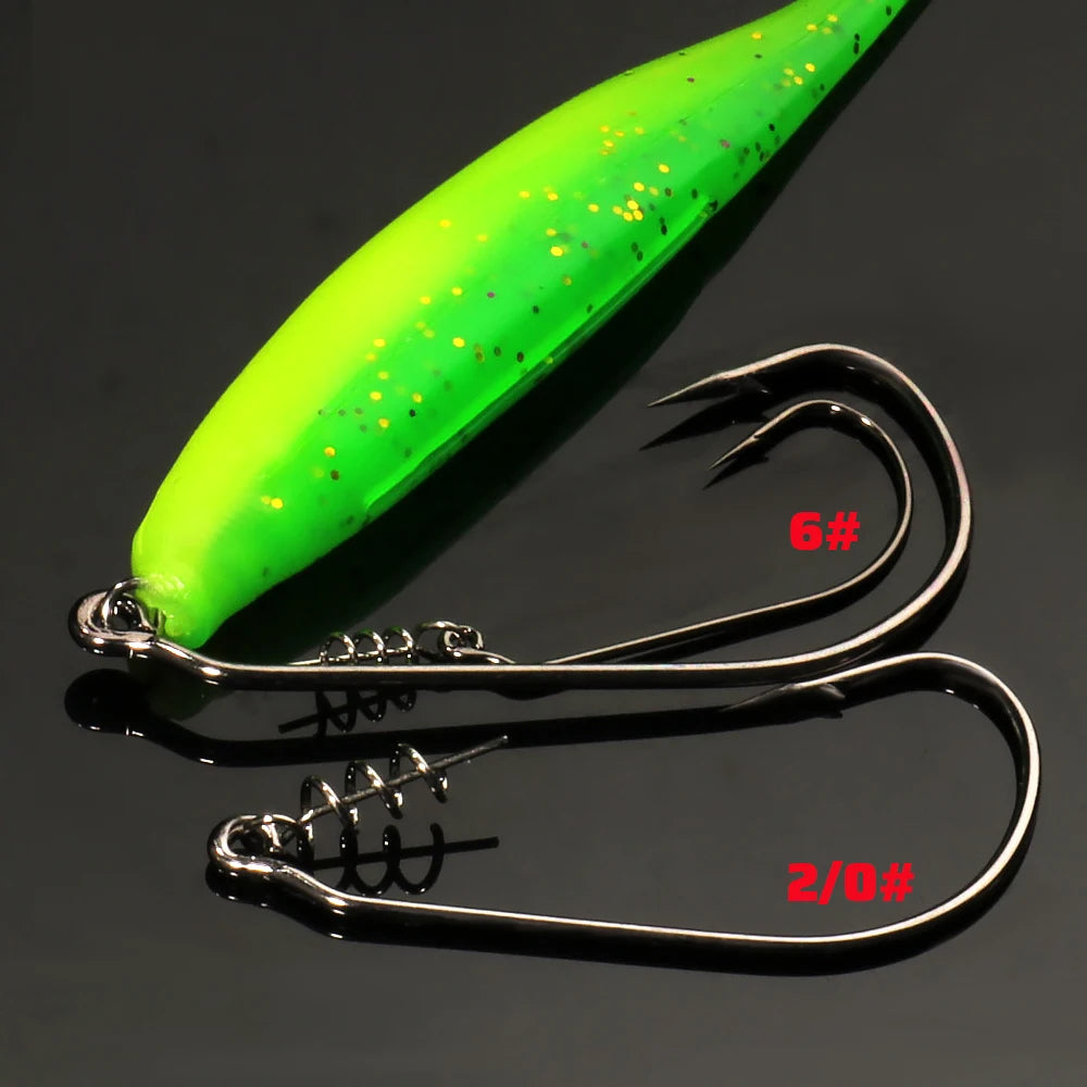 HookUpCo. 10-Pack Sharp Offset Worm Hooks - HookUpCo.