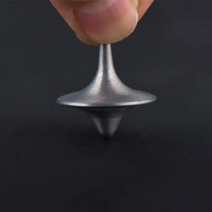 HookUpCo. Silver Metal Spinning Top Toy