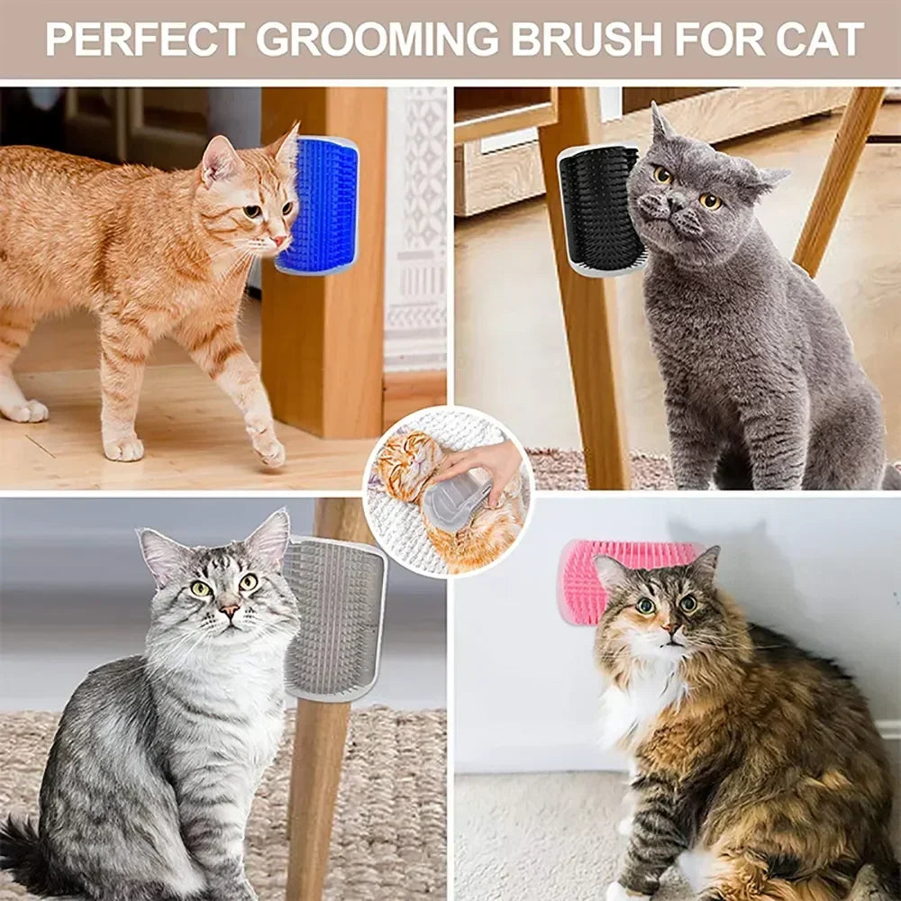 HookUpCo. Cat Corner Brush and Massager Tower