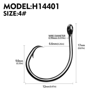 HookUpCo. High Carbon Steel Catfish Hooks 10pcs - HookUpCo.