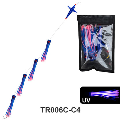 HookUpCo. 9" Rigged Squid Lures for Big Game Fishing - HookUpCo.