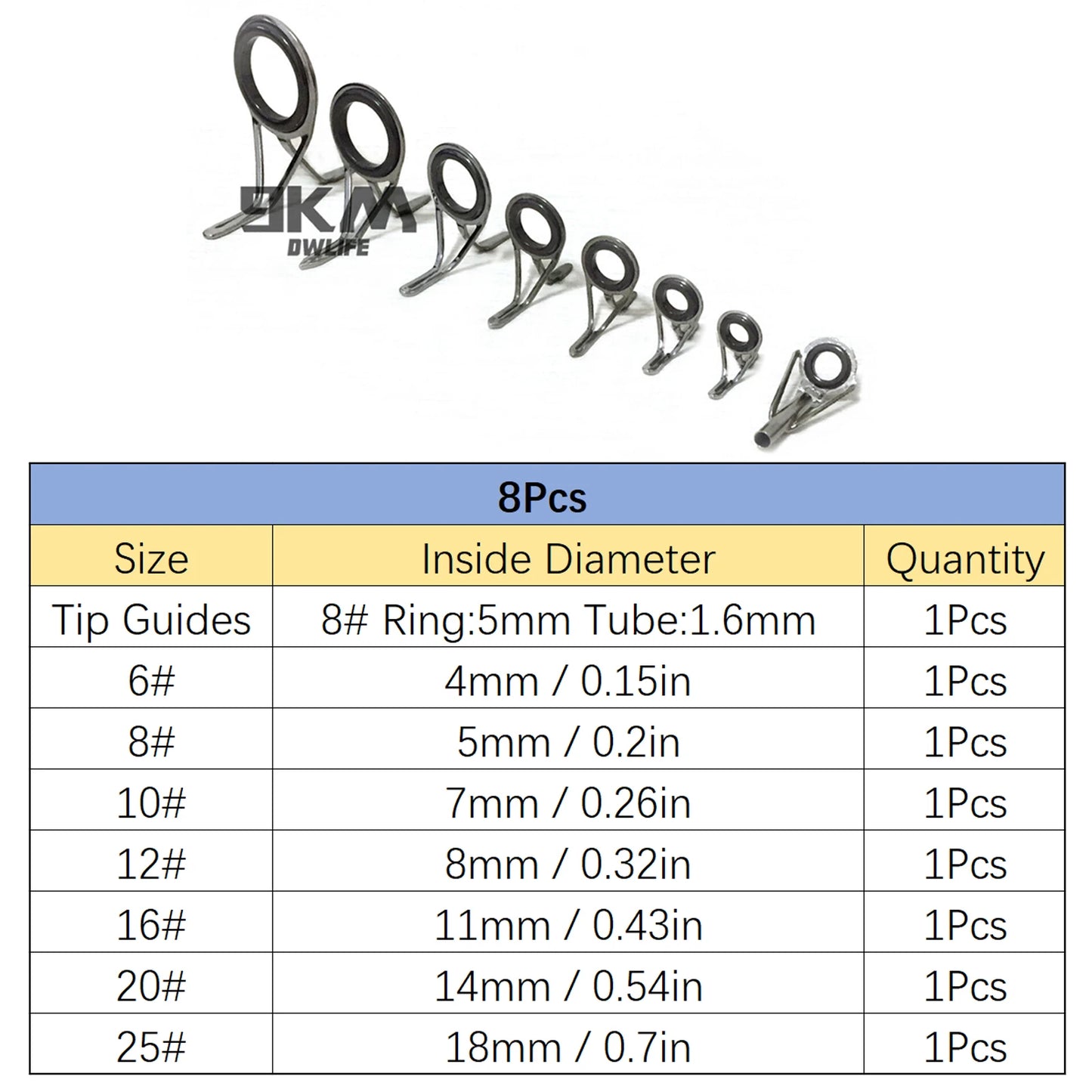 Stainless Steel Fishing Rod Repair Kit Set