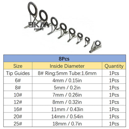 Stainless Steel Fishing Rod Repair Kit Set