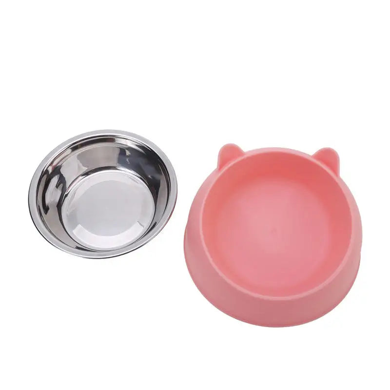 Creative Stainless Steel Pet Feeding Bowls for Cats & Dogs