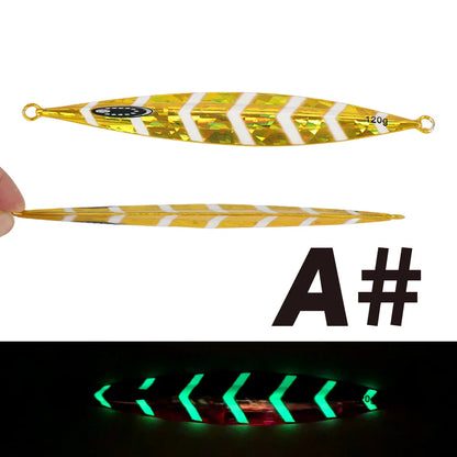 Slow Sinking Sway Jigs - Ocean Off-Shore Fishing Sway Metal Jigs