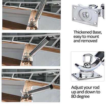 HookUpCo. Adjustable Stainless Steel Rod Holder - HookUpCo.