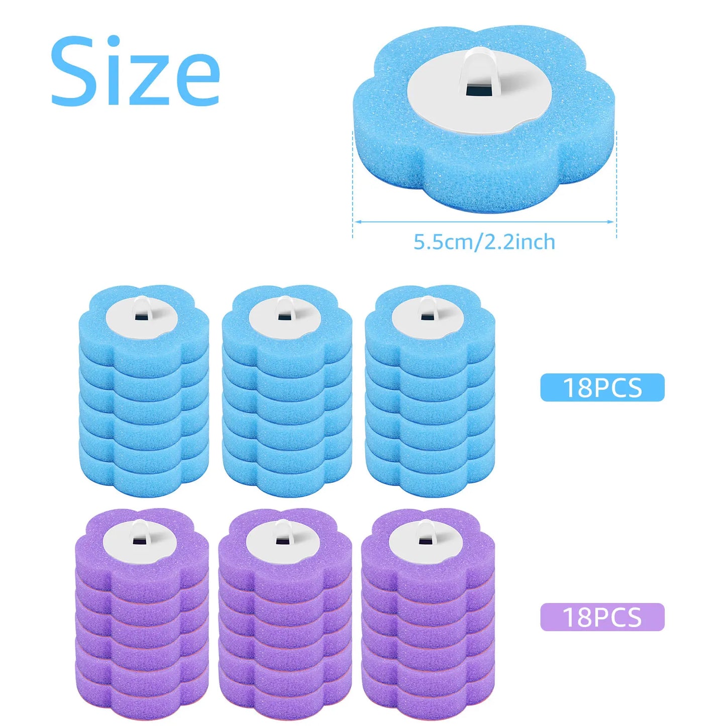 HookUpCo. Long Handle Toilet Brush with Refills