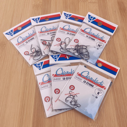 HookUpCo. 20-Pack Black Carp Fishing Hooks - HookUpCo.