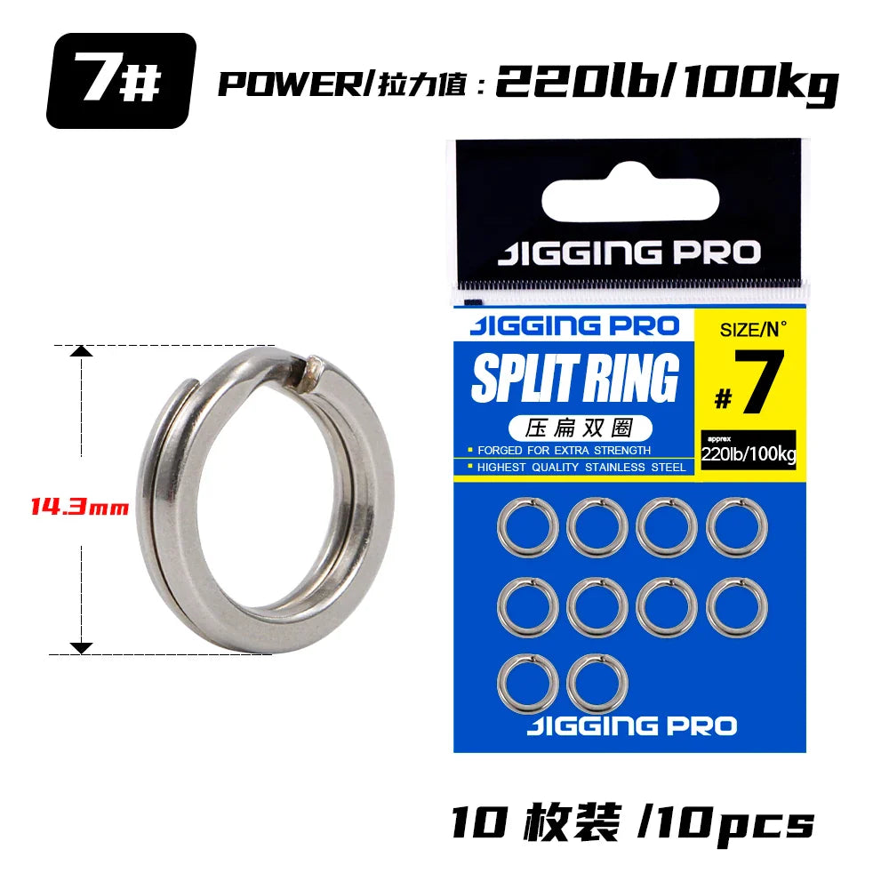 Stainless Steel Split Rings for Fishing Lures 10/15Pcs Set