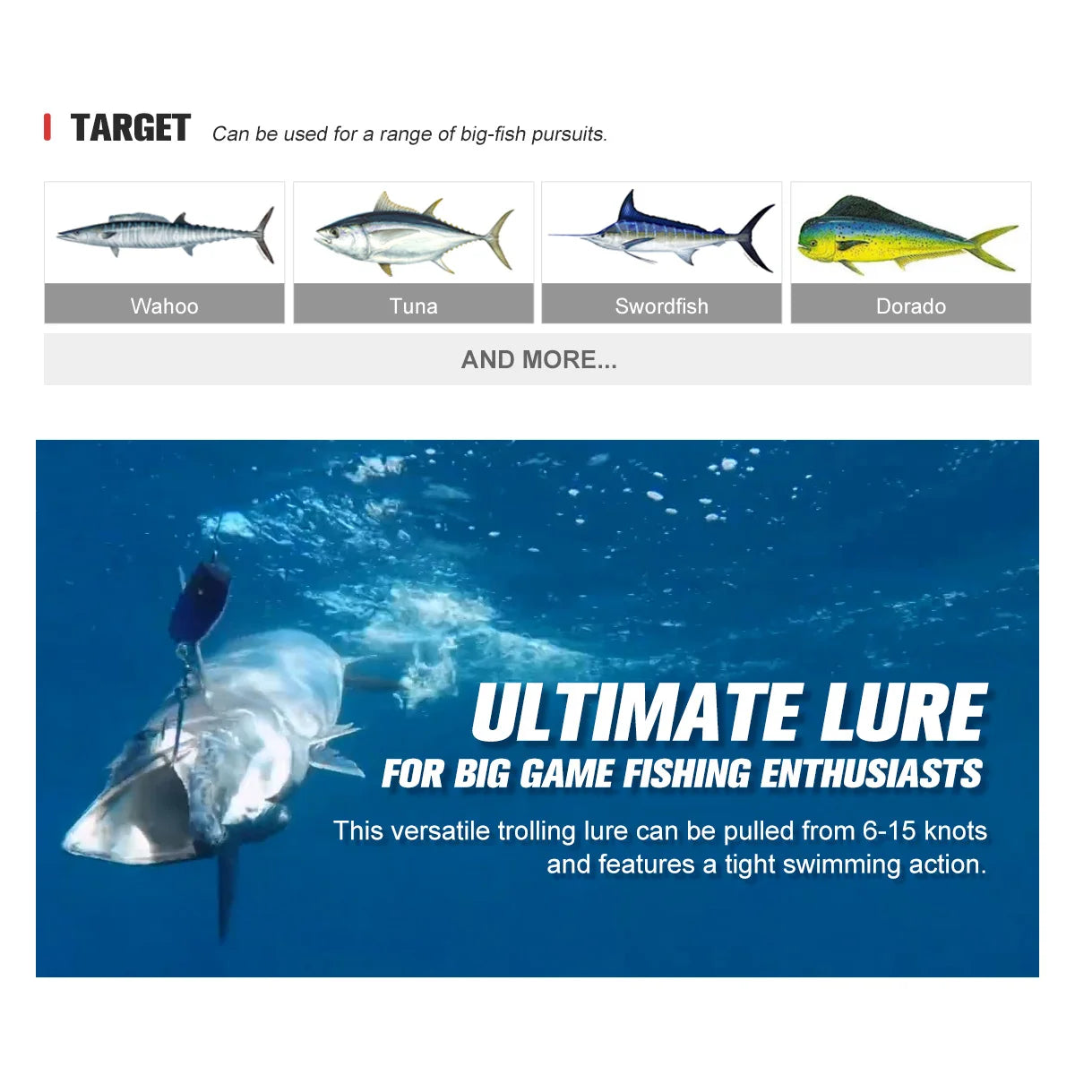 HookUpCo. High-Speed Trolling Lure for Big Game - HookUpCo.