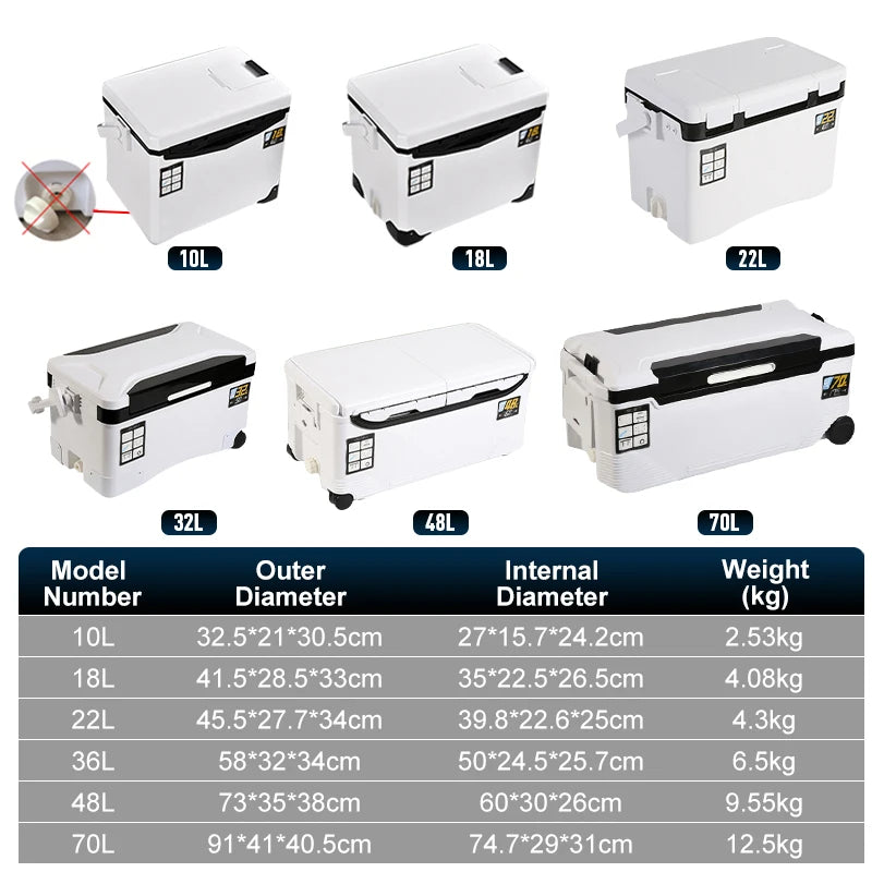 HookUpCo. Fishing Cooler Box with Air Holes - HookUpCo.