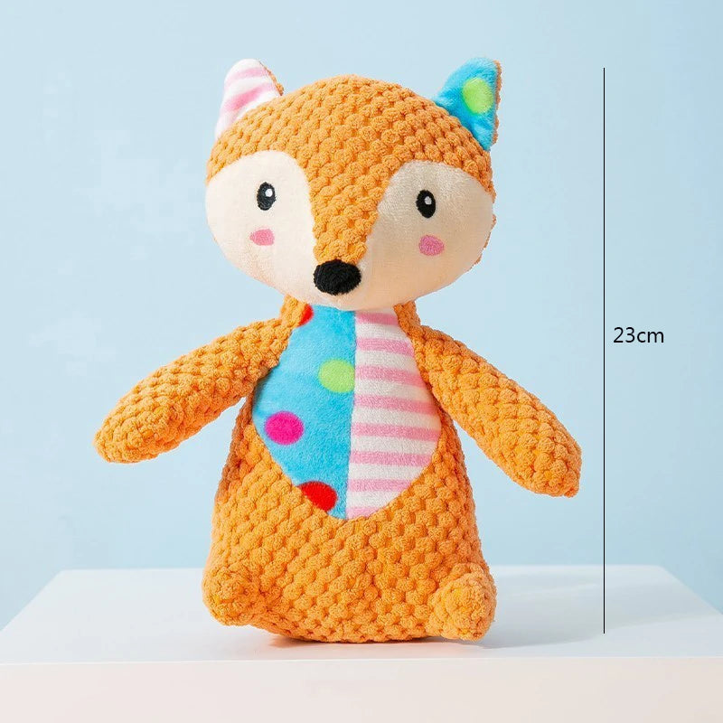 Interactive Plush Dog Cat Toy for Chewing and Squeaking
