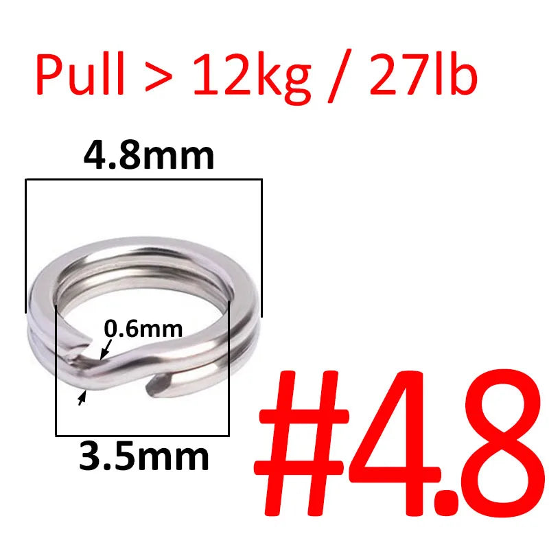 HookUpCo. Stainless Steel Fishing Split Rings 50pcs - HookUpCo.