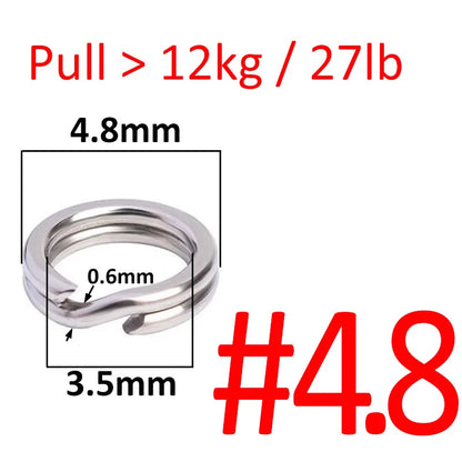 HookUpCo. Stainless Steel Fishing Split Rings 50pcs - HookUpCo.
