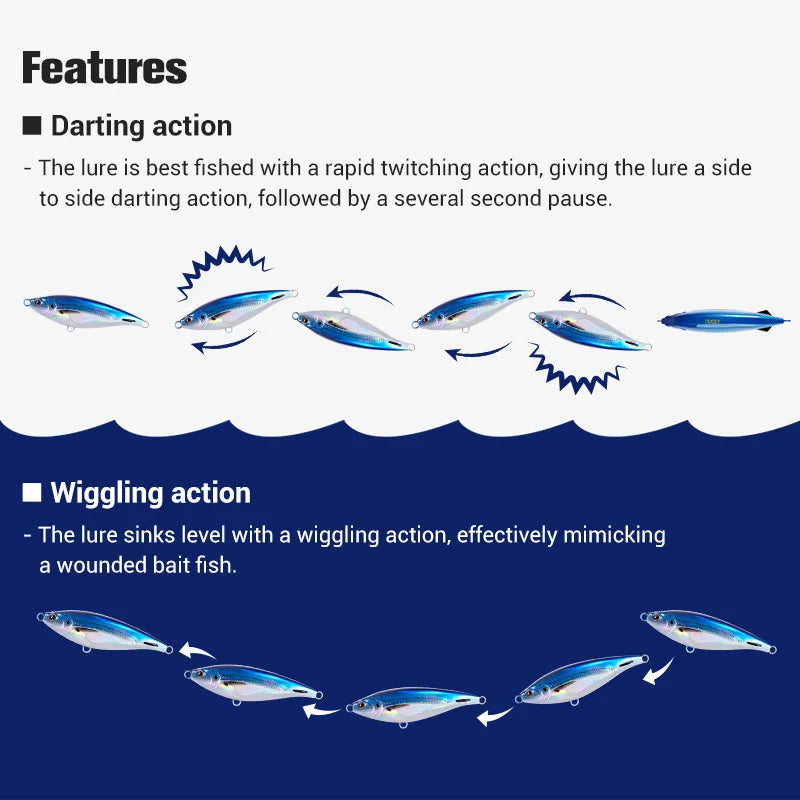 HookUpCo. Sinking Pencil Lure for Sea Bass - HookUpCo.