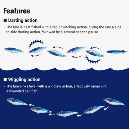 HookUpCo. Sinking Pencil Lure for Sea Bass - HookUpCo.