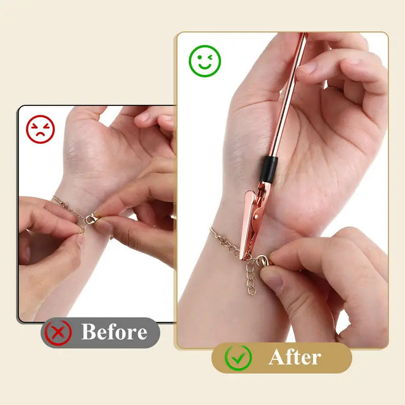 Metal Bracelet Hook Tool for Easy Jewelry Wearing Assistance