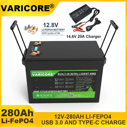 HookUpCo. 12V LiFePO4 Battery with 340Ah Capacity