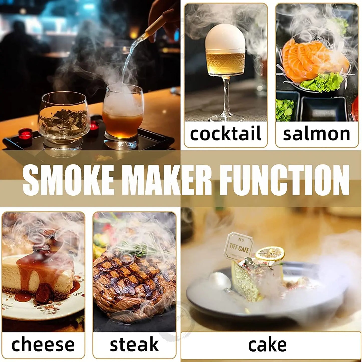 USB Powered Smoked Bubble Gun for Culinary Delights