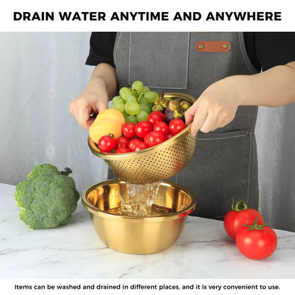 Stainless Steel Strainer Steamer Set