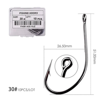 HookUpCo. High Carbon Fishing Circle Hooks 50pcs - HookUpCo.