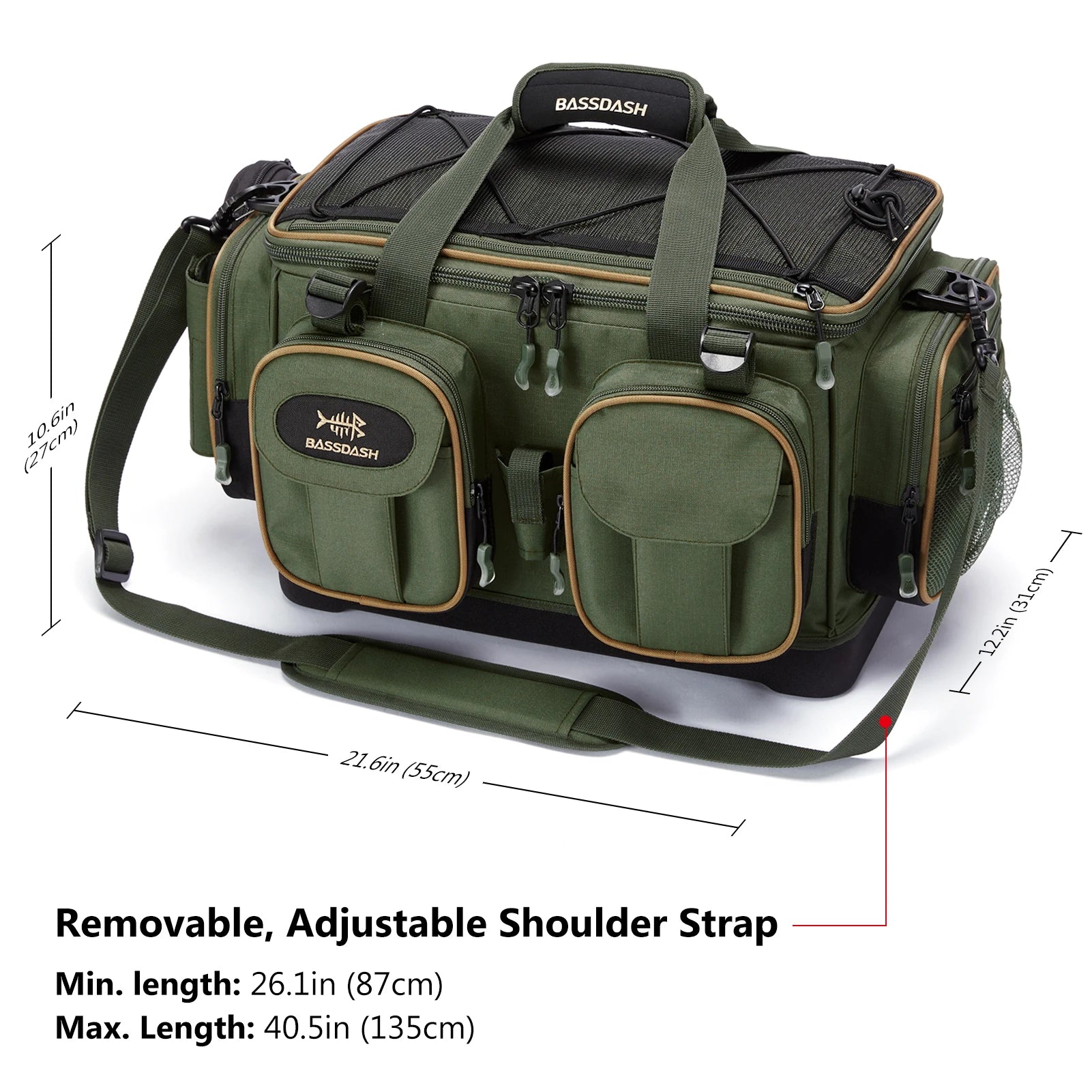 HookUpCo. Water-Resistant Fishing Tackle Bag - HookUpCo.