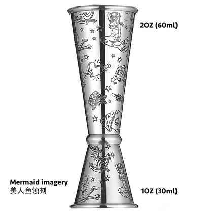 Japanese Stainless Steel Jigger 1oz/2oz