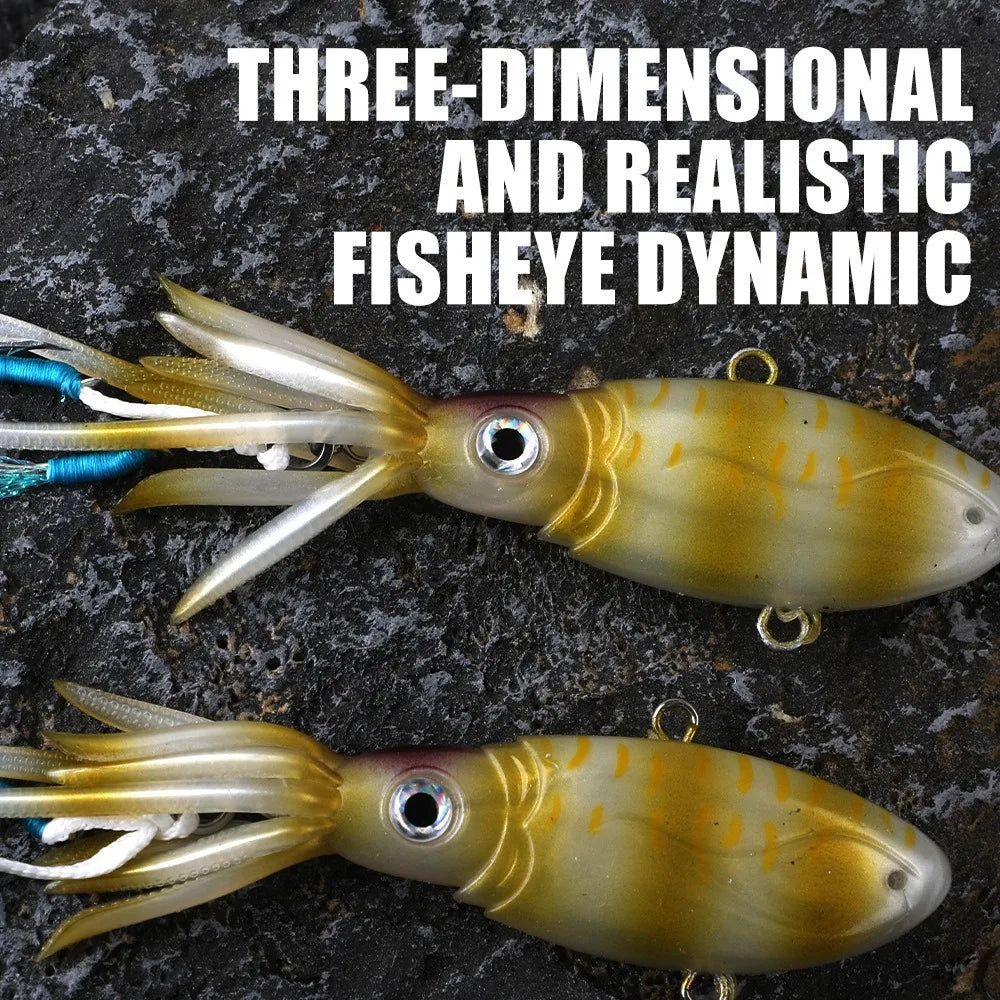 HookUpCo. 40g Squid-Design VIB Lure for Fishing