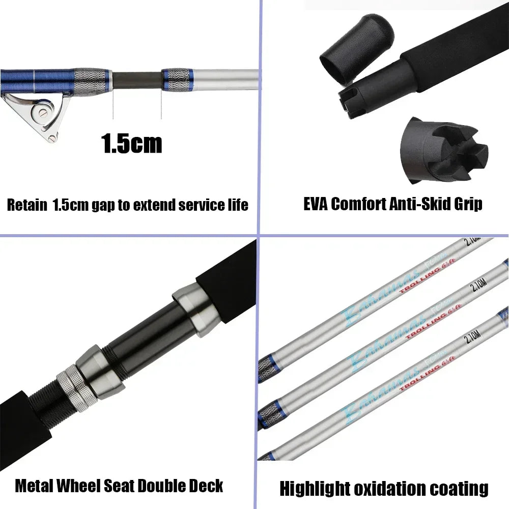 HookUpCo. 2M Offshore Trolling Fishing Rod - HookUpCo.