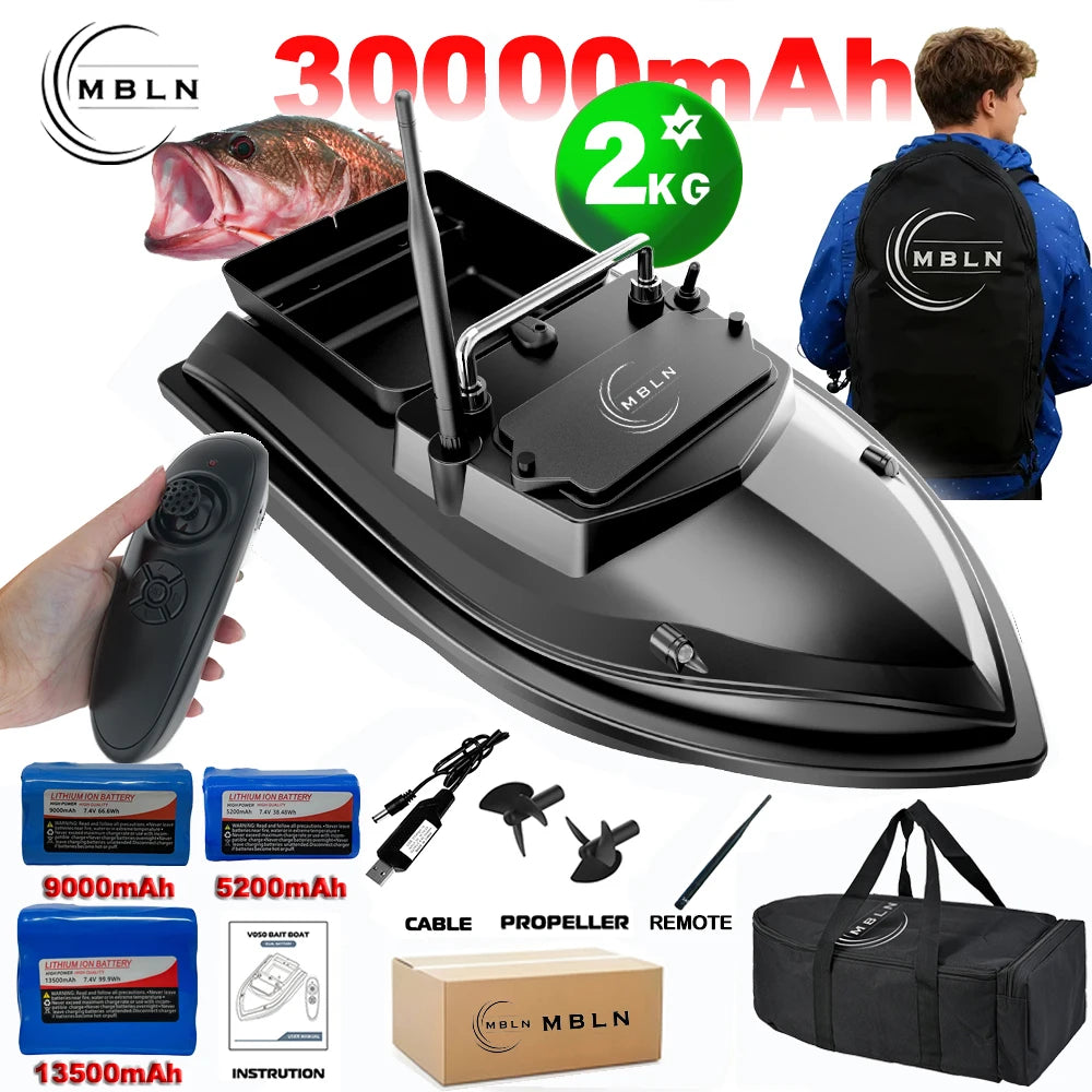Remote Control Bait Boat with 2kg Capacity