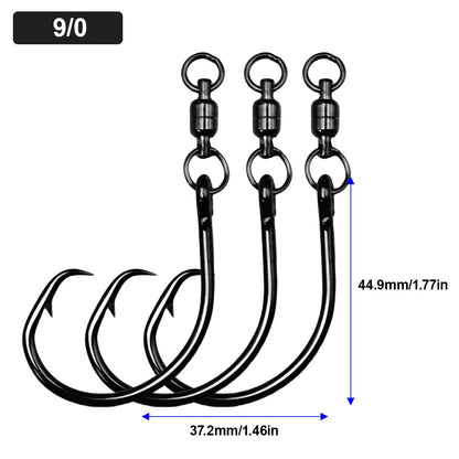 HookUpCo. Anti-Tangle Circle Hooks with Swivel - HookUpCo.