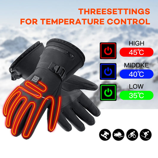 HookUpCo. Rechargeable Heated Gloves for Winter Activities