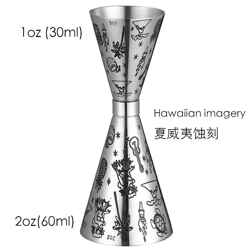 HookUpCo. Stainless Steel Cocktail Jigger Tool