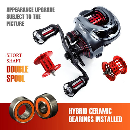 HookUpCo. Ultralight Baitcasting Fishing Reel 7.3:1 - HookUpCo.