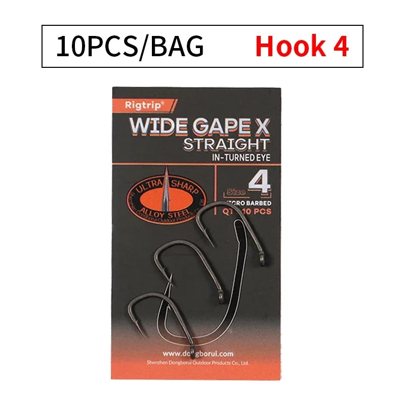 HookUpCo. 10 Ultra Sharp PTFE Coated Fishing Hooks - HookUpCo.