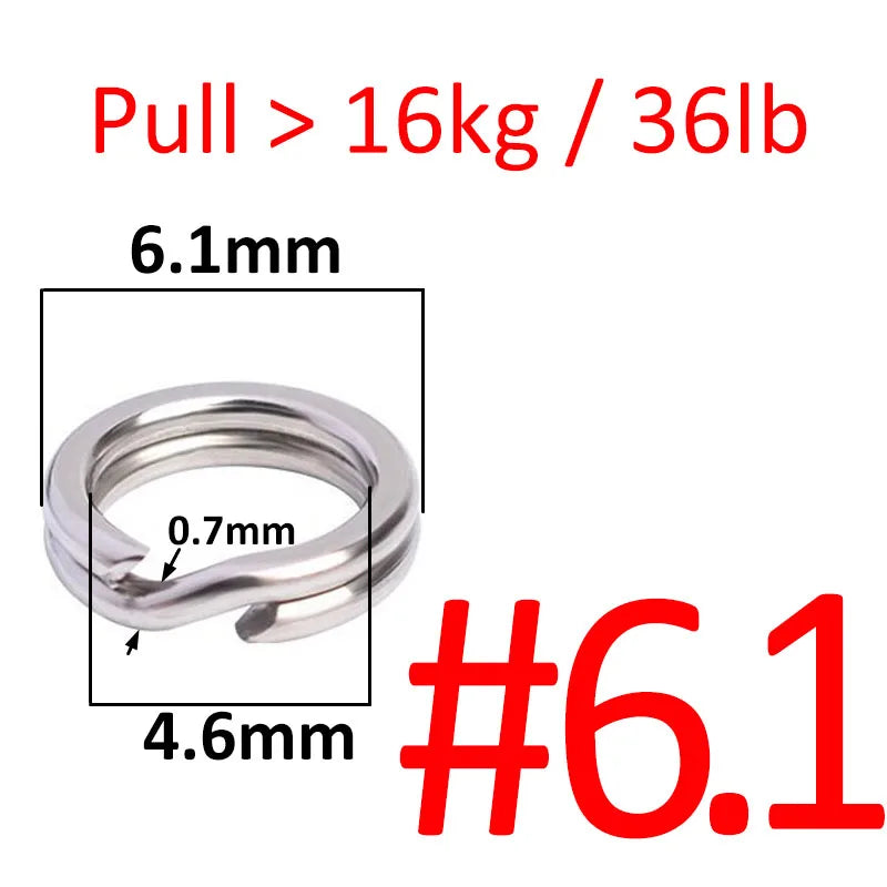 HookUpCo. Stainless Steel Fishing Split Rings 50pcs - HookUpCo.