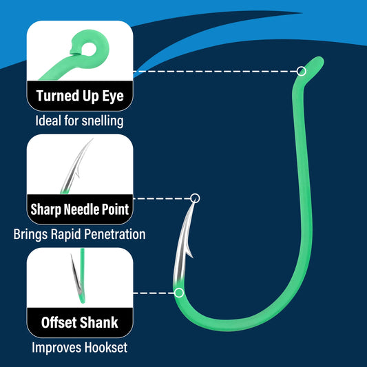 High Carbon Steel Offset Beak Circle Hooks for Fishing