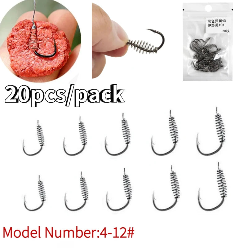 HookUpCo. Stainless Steel Carp Hooks - 20pcs Set - HookUpCo.