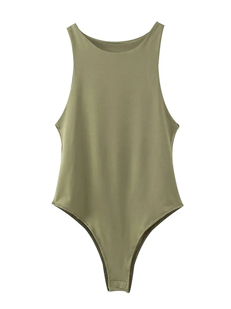 Chic Summer Bodycon Bodysuit for Women in 4 Stylish Colors